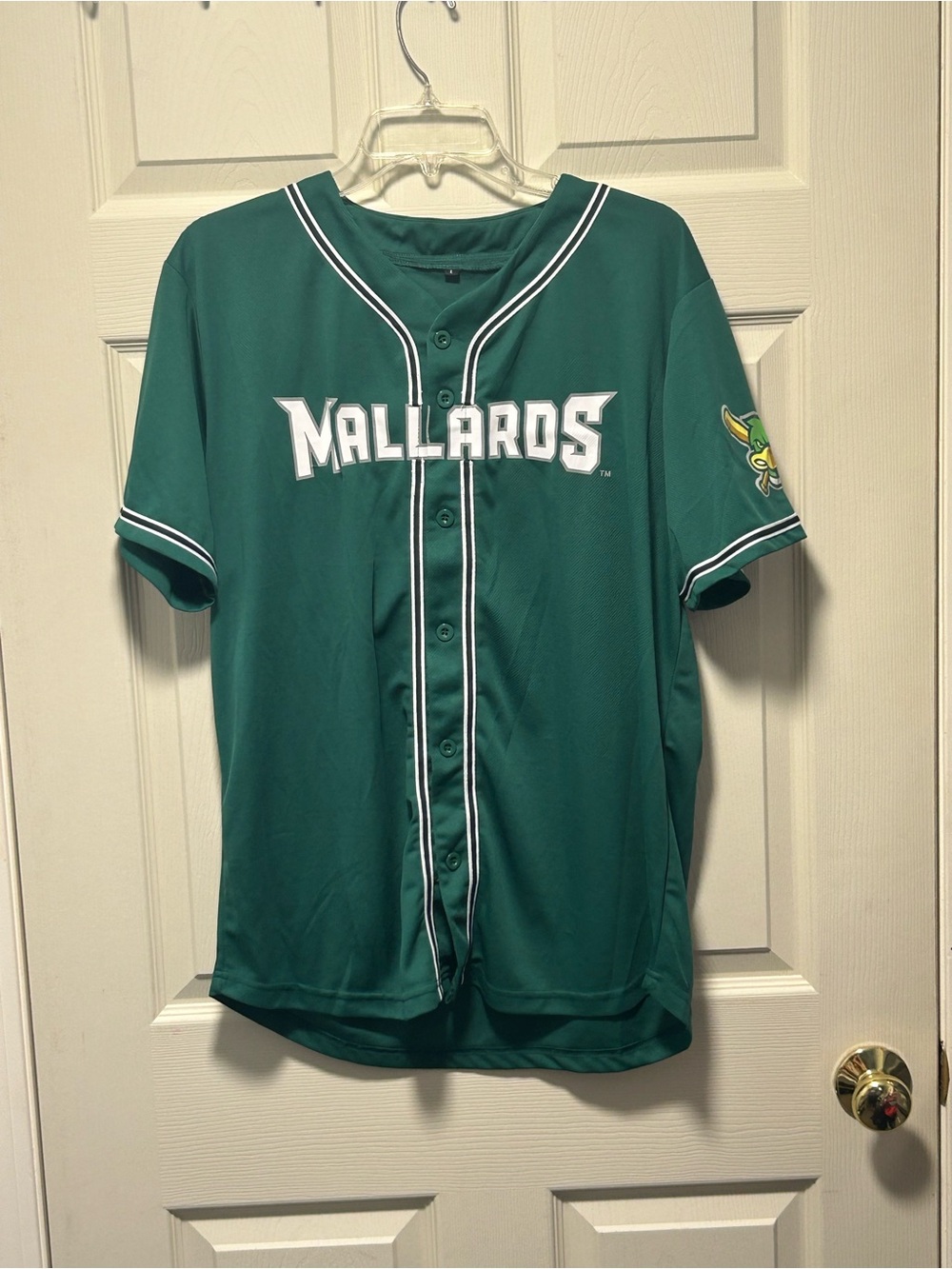 Madison Mallards Jersey Shirt Mens Large Green Baseball Northwoods League SGA